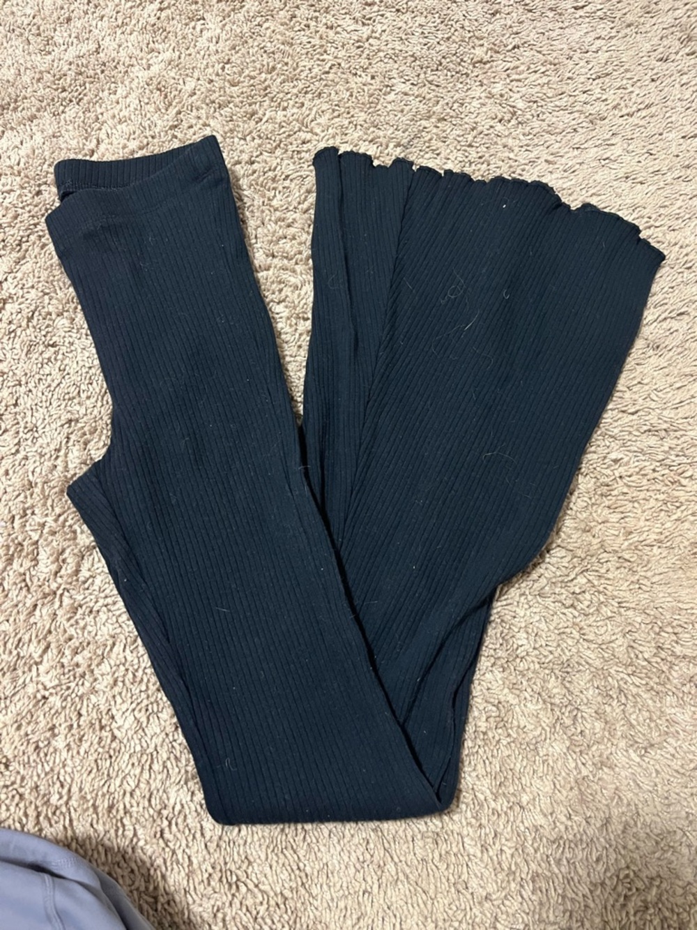 Aerie Black Ribbed High-Waist Leggings